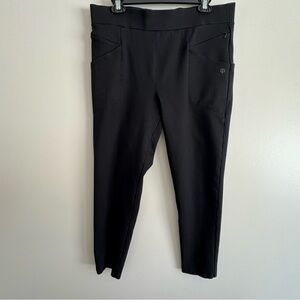 Betabrand Women’s Journey DPYP Dress Pant Yoga Pant XL Skinny Leg Black Pocket